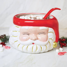Load image into Gallery viewer, Red Santa Punch Bowl & Ladle