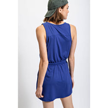 Load image into Gallery viewer, BUTTER SLEEVELESS DEFINED ROMPER DRESS: Pomegranate Large