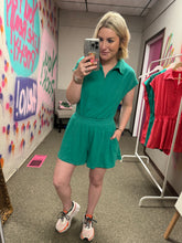 Load image into Gallery viewer, BUTTER SHORT SLEEVE QUARTER ZIP ROMPER