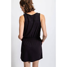 Load image into Gallery viewer, BUTTER SLEEVELESS DEFINED ROMPER DRESS: Pomegranate Large