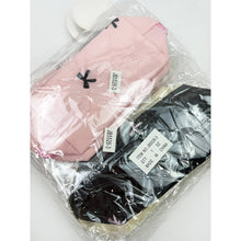 Load image into Gallery viewer, Embossed Cloth with Bow Embroidery Cosmetic Bag