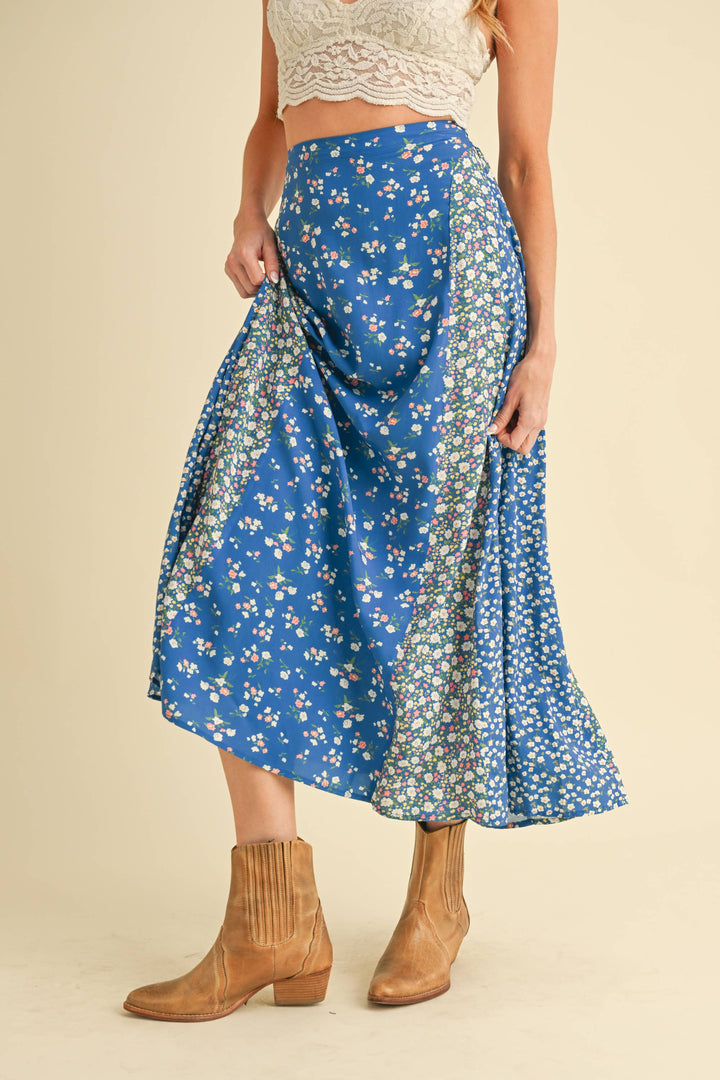 Melanie Skirt: Black Floral