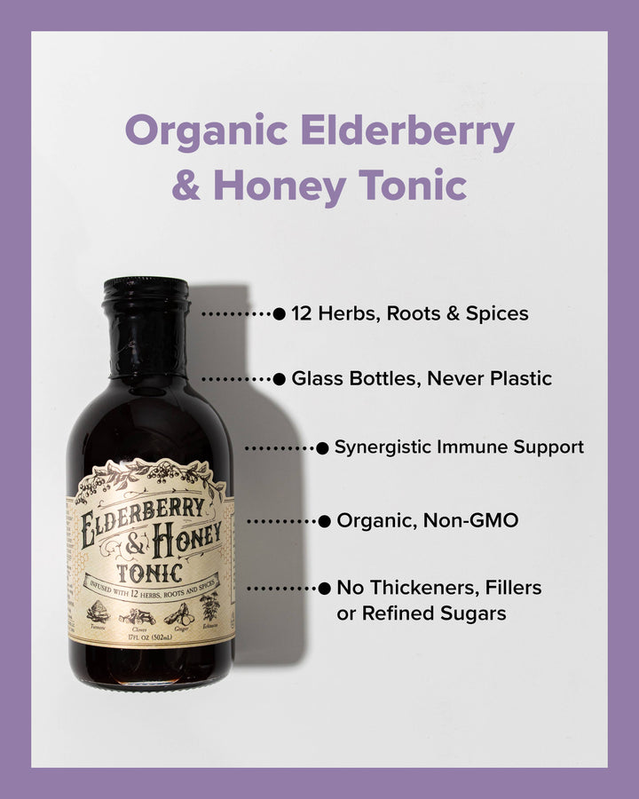 Elderberry &amp; Honey Tonic, 16 oz
