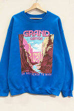 Load image into Gallery viewer, Grand Canyon Graphic Sweatshirt: MALIBU BLUE / OVERSIZED / LXL
