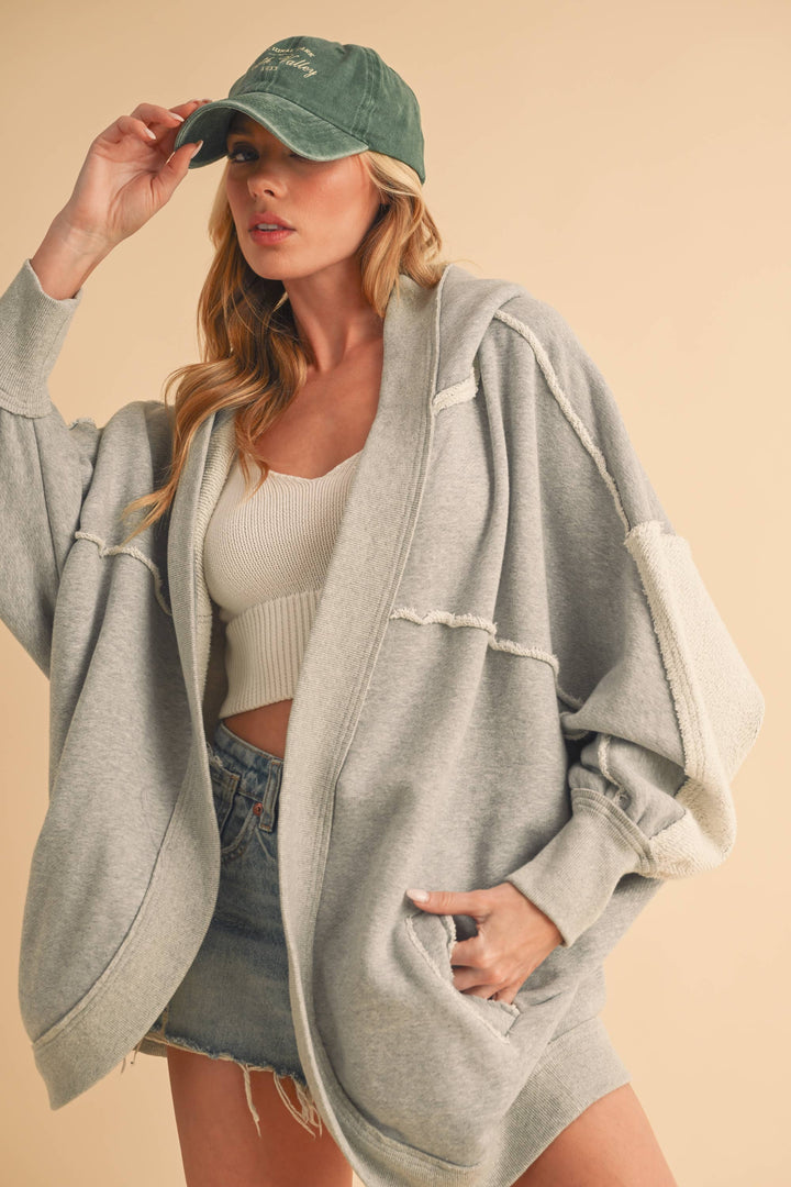 Janely Hooded Cardi: White
