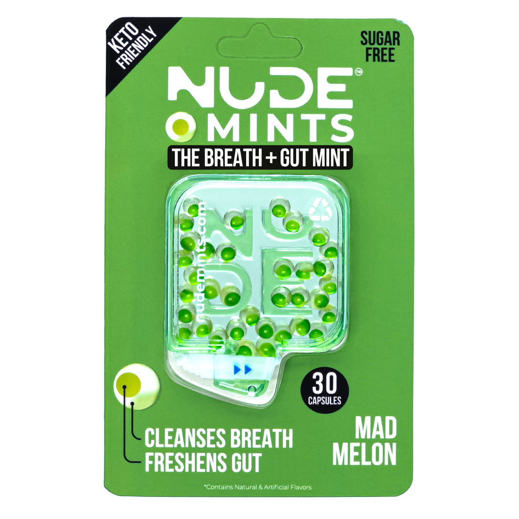 NUDE, Breath + Gut Mints for Gut Health  - Watermelon Flavor