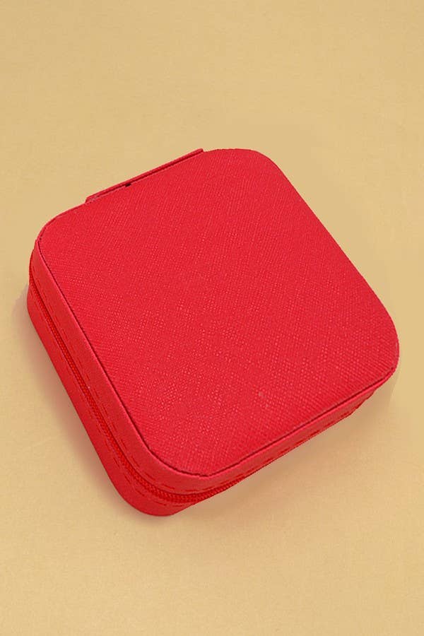 JEWELRY ORGANIZER TRAVEL BOX CASE | 40P532: Black
