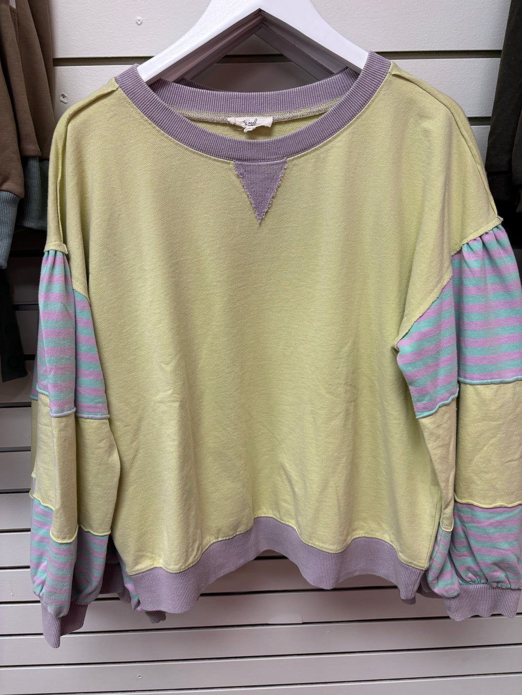 Pastel Color Block Crewneck