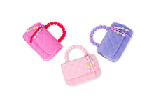 Load image into Gallery viewer, Pearl Handle Message Charm Handbag for Kids: Purple
