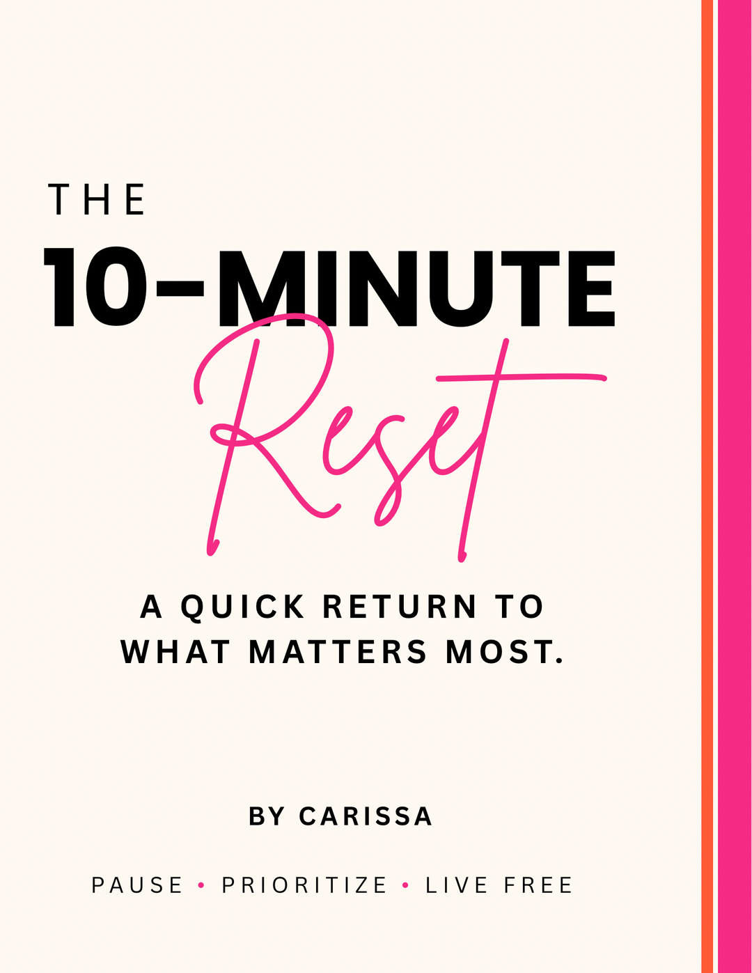 The 10-Minute Reset - Printed Reset Binder