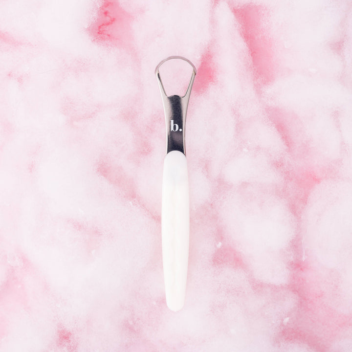 Stainless Steel Tongue Scraper: Pink