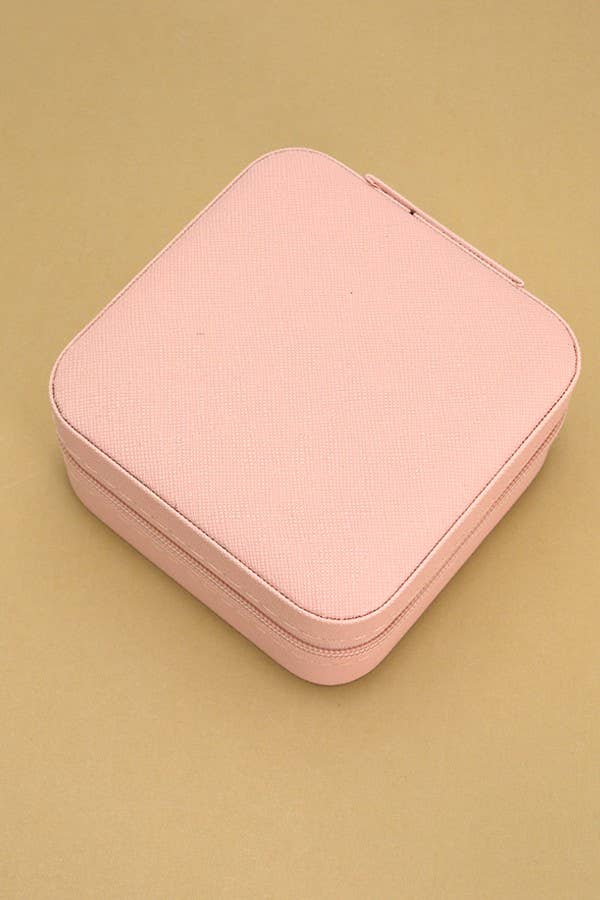 JEWELRY ORGANIZER TRAVEL BOX CASE | 40P532: Black