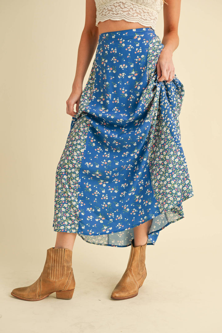 Melanie Skirt: Black Floral