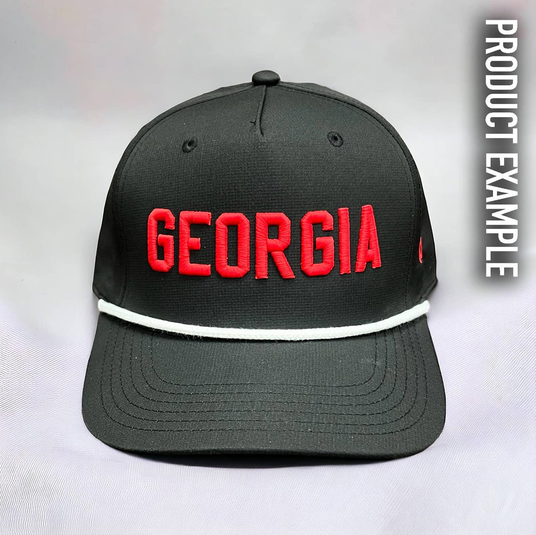 Performance Rope Hats - Customizable: Black (White Rope)