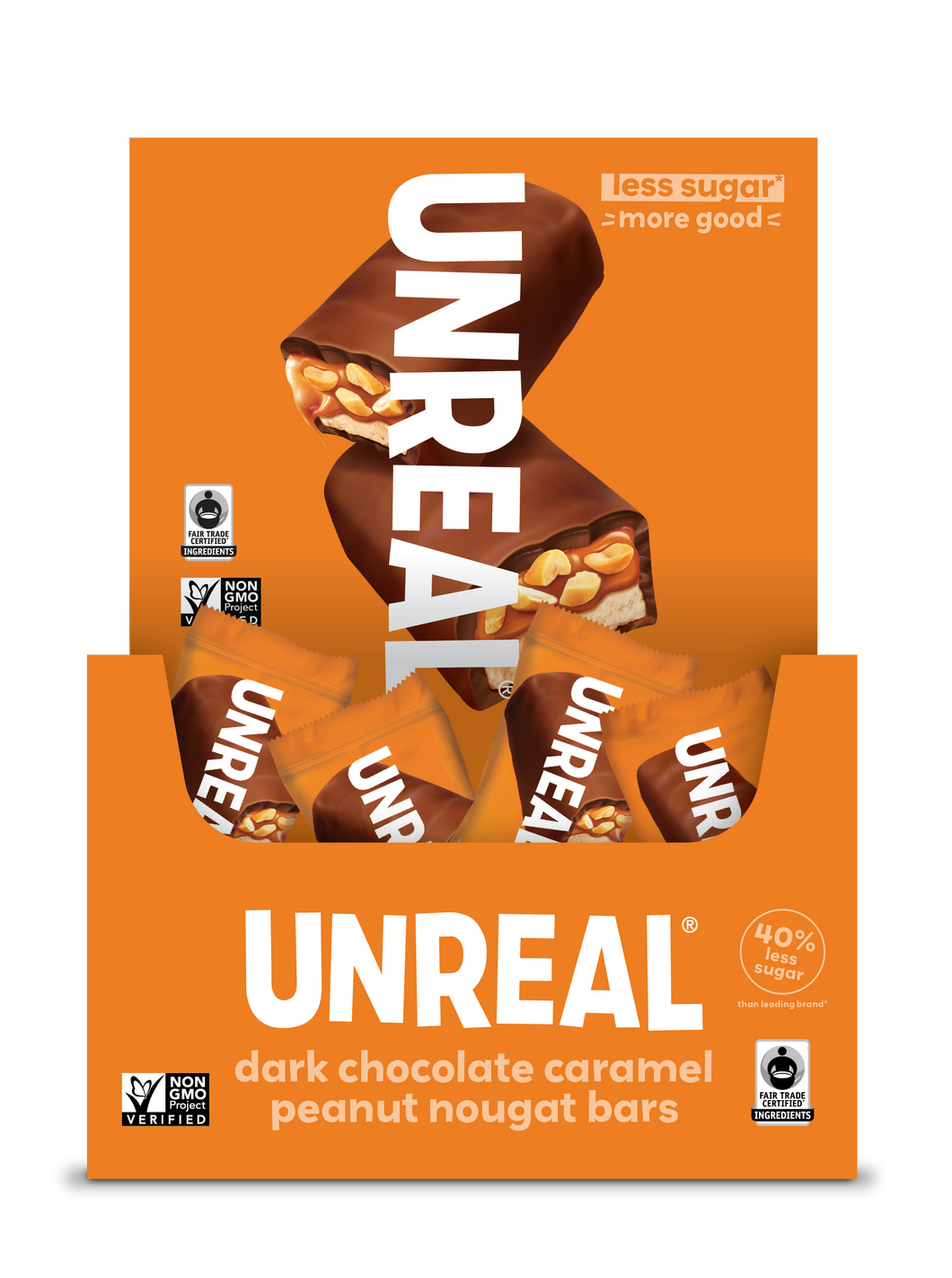 Dark Chocolate Caramel Peanut Nougat Bars