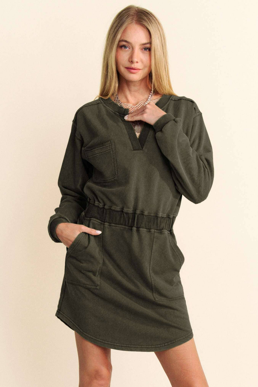 WASHED MINI DRESS