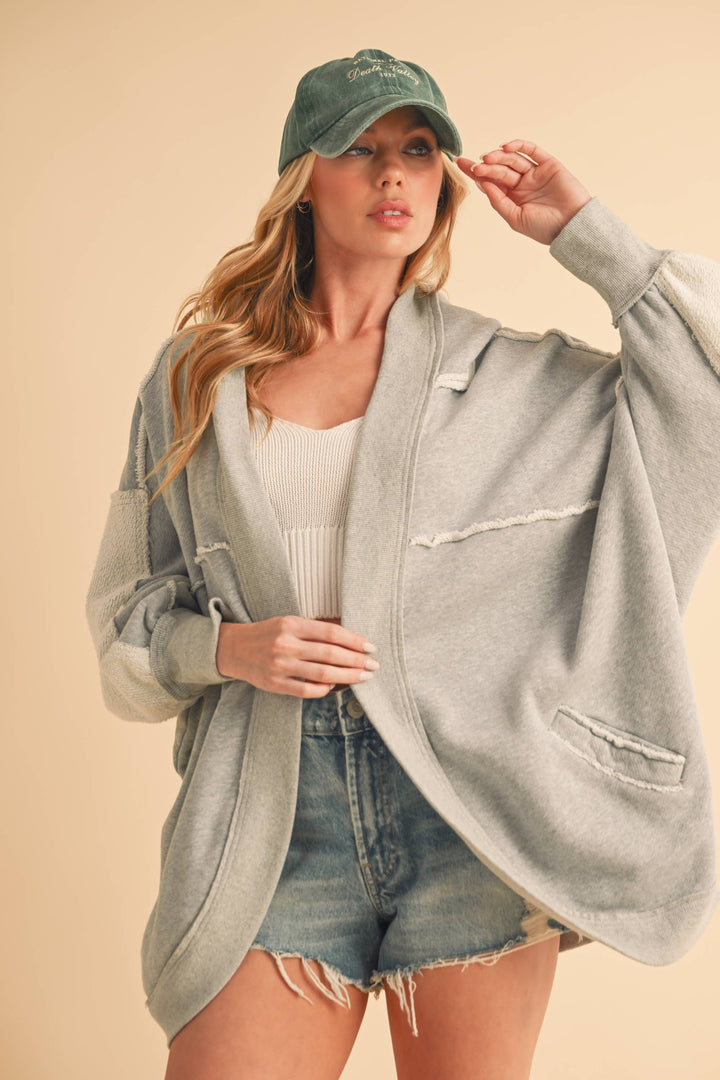 Janely Hooded Cardi: White