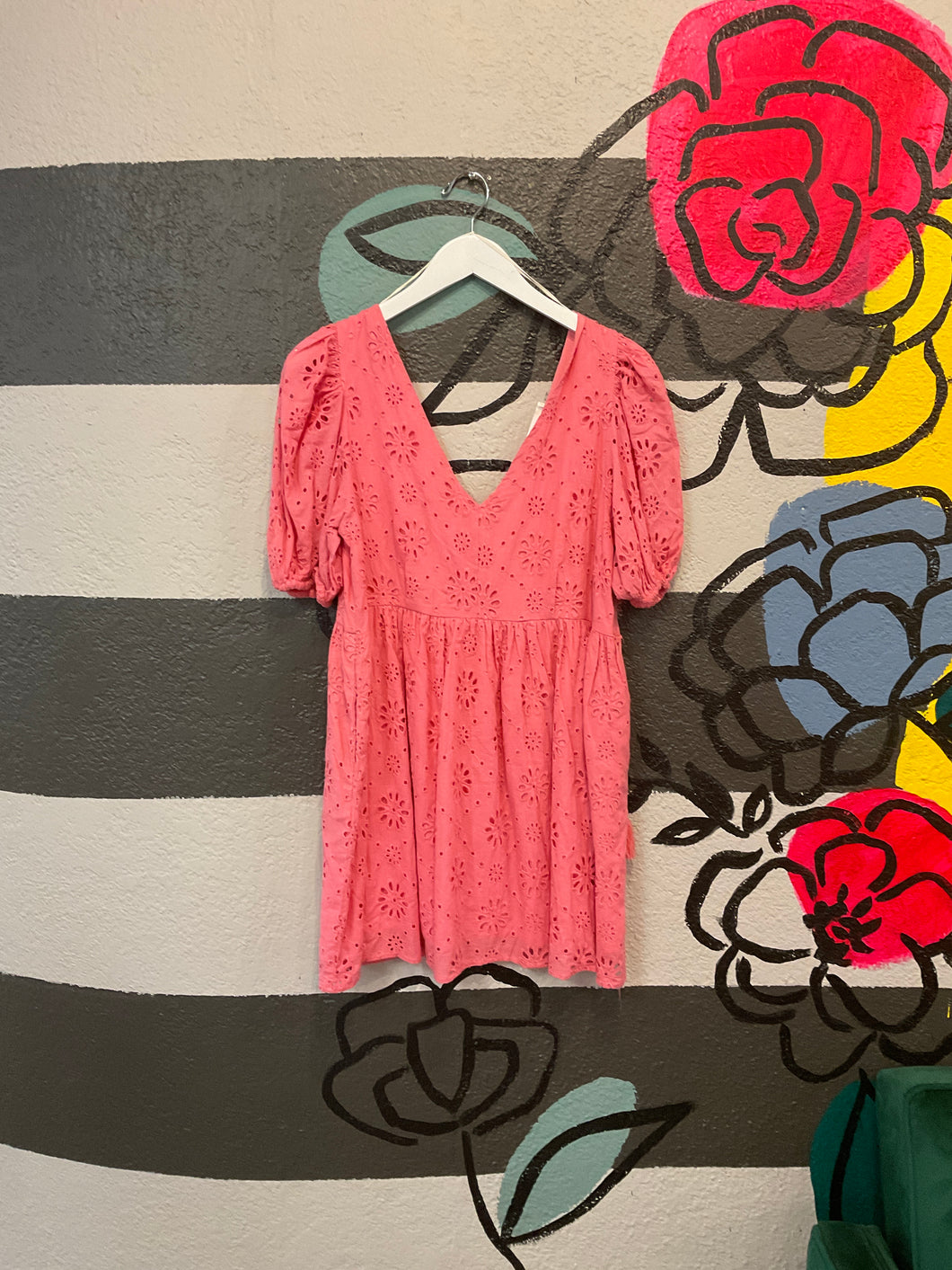 PINK EYELET DRESS