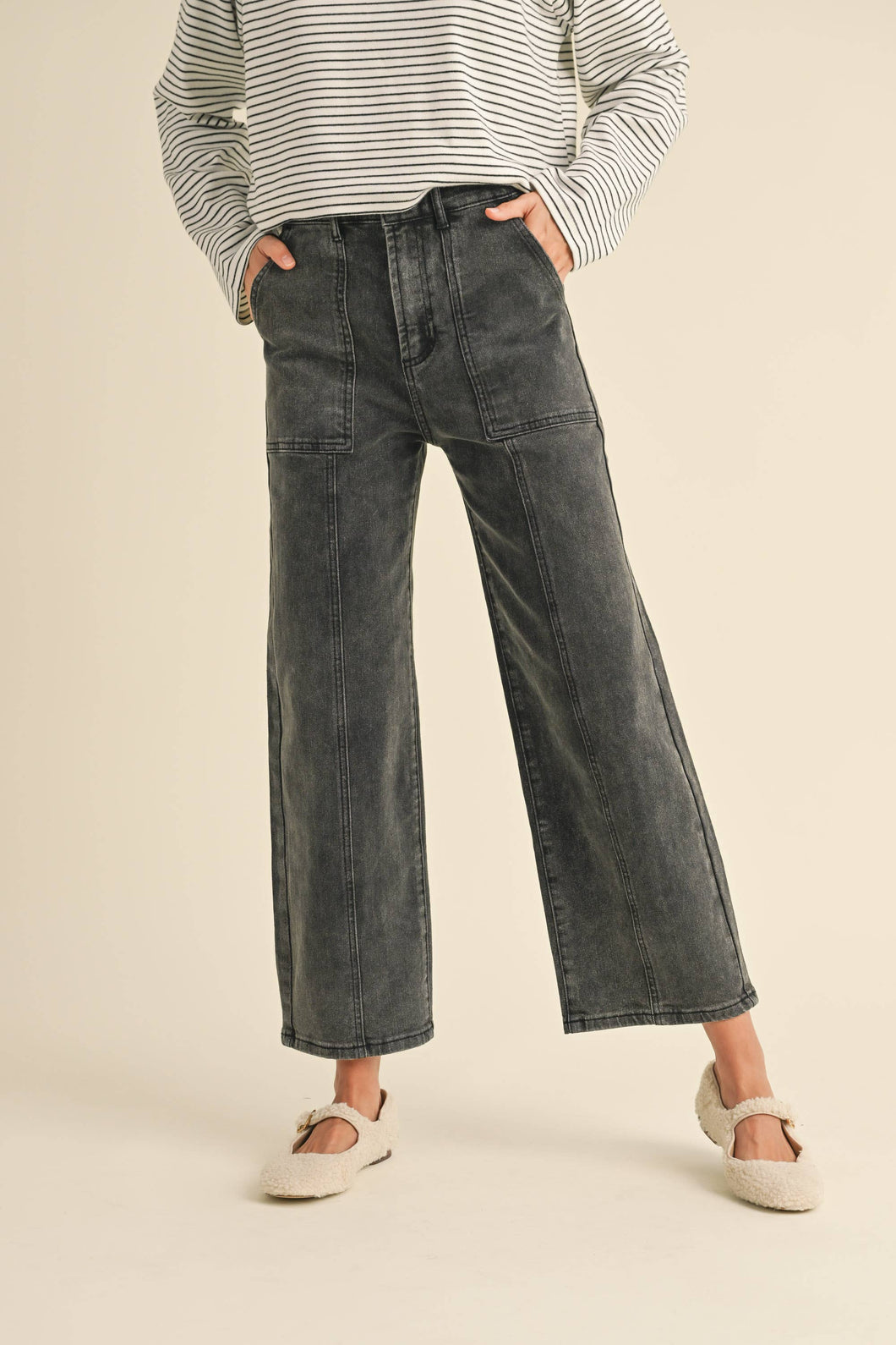 MIOU PANELED STRETCH PANTS