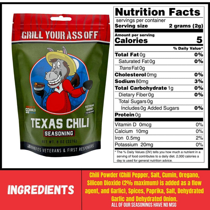 Texas Chili-Classic Texas Chili Blend for Stews, Tacos &amp; BBQ