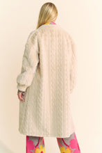 Load image into Gallery viewer, FUZZY RIB PATTERN LONG COAT
