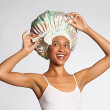 Load image into Gallery viewer, Kitsch Adjustable Oversized Satin Bonnet- Aura
