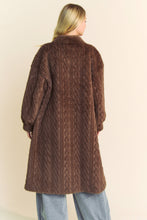 Load image into Gallery viewer, FUZZY RIB PATTERN LONG COAT
