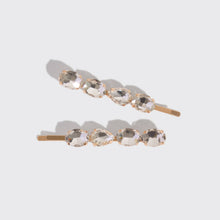 Load image into Gallery viewer, Holiday Gemstone Bobby Pins 2pc Set
