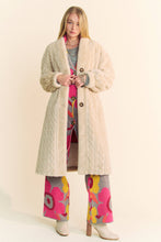 Load image into Gallery viewer, FUZZY RIB PATTERN LONG COAT
