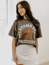 Load image into Gallery viewer, Oklahoma State OSU Cowboys Draft Charcoal Thrifted Tee
