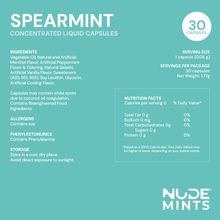 Load image into Gallery viewer, NUDE Mints - Double Action Liquid Mint Capsules (Spearmint)
