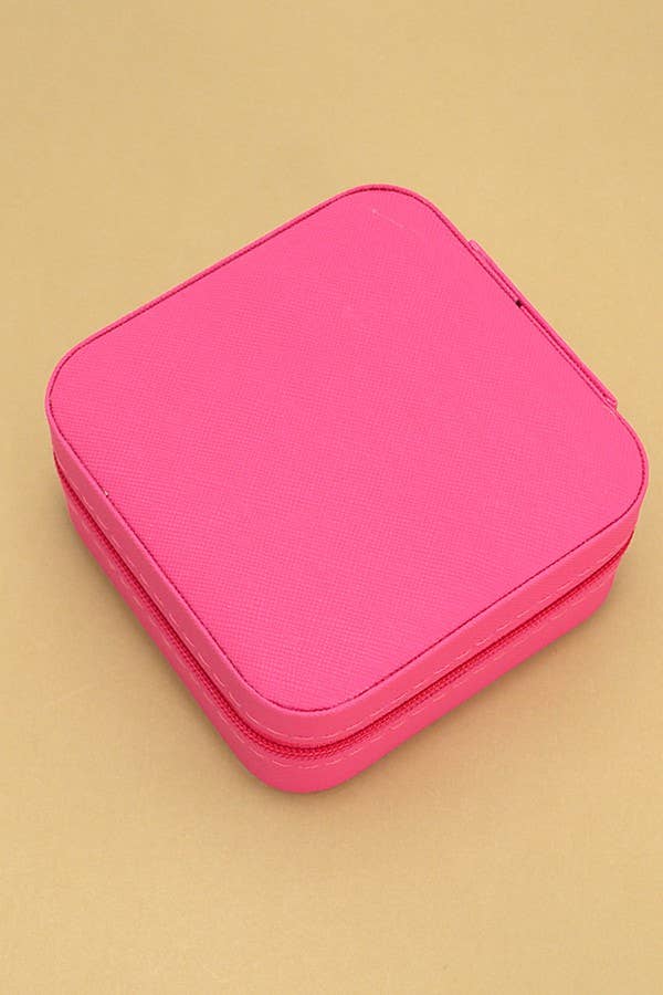 JEWELRY ORGANIZER TRAVEL BOX CASE | 40P532: Black