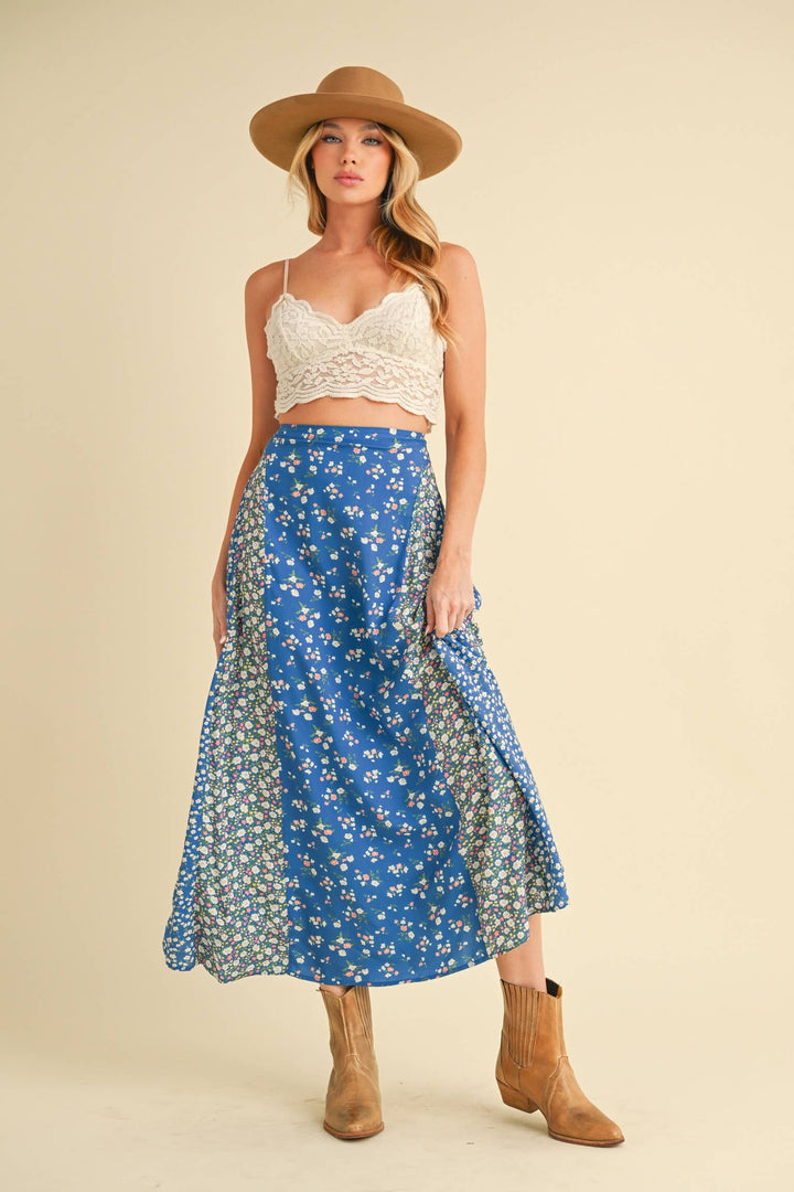 Melanie Skirt: Black Floral