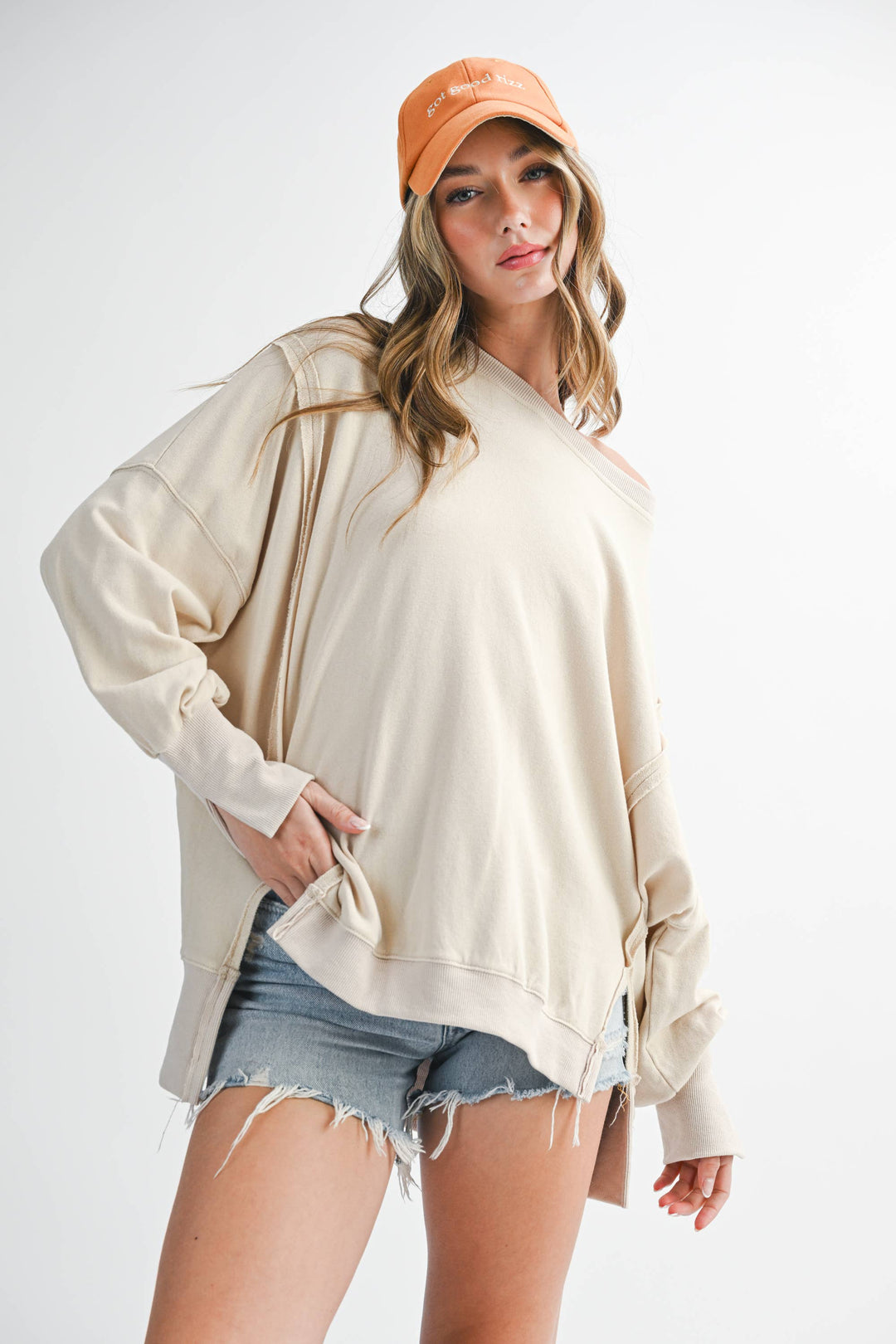 Oversized Seam Detail Pullover