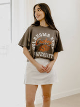 Load image into Gallery viewer, Oklahoma State OSU Cowboys Draft Charcoal Thrifted Tee
