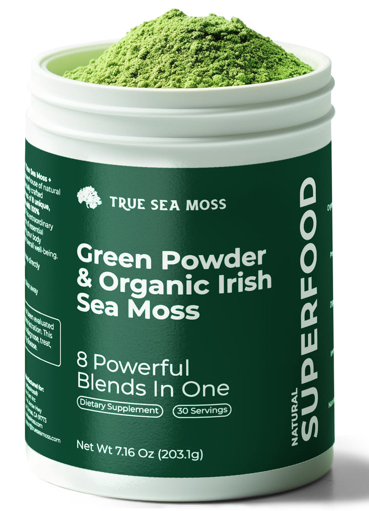 Sea Moss Green Superfood Blend with Spirulina, Ashwagandha