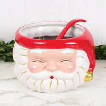 Load image into Gallery viewer, Red Santa Punch Bowl &amp; Ladle
