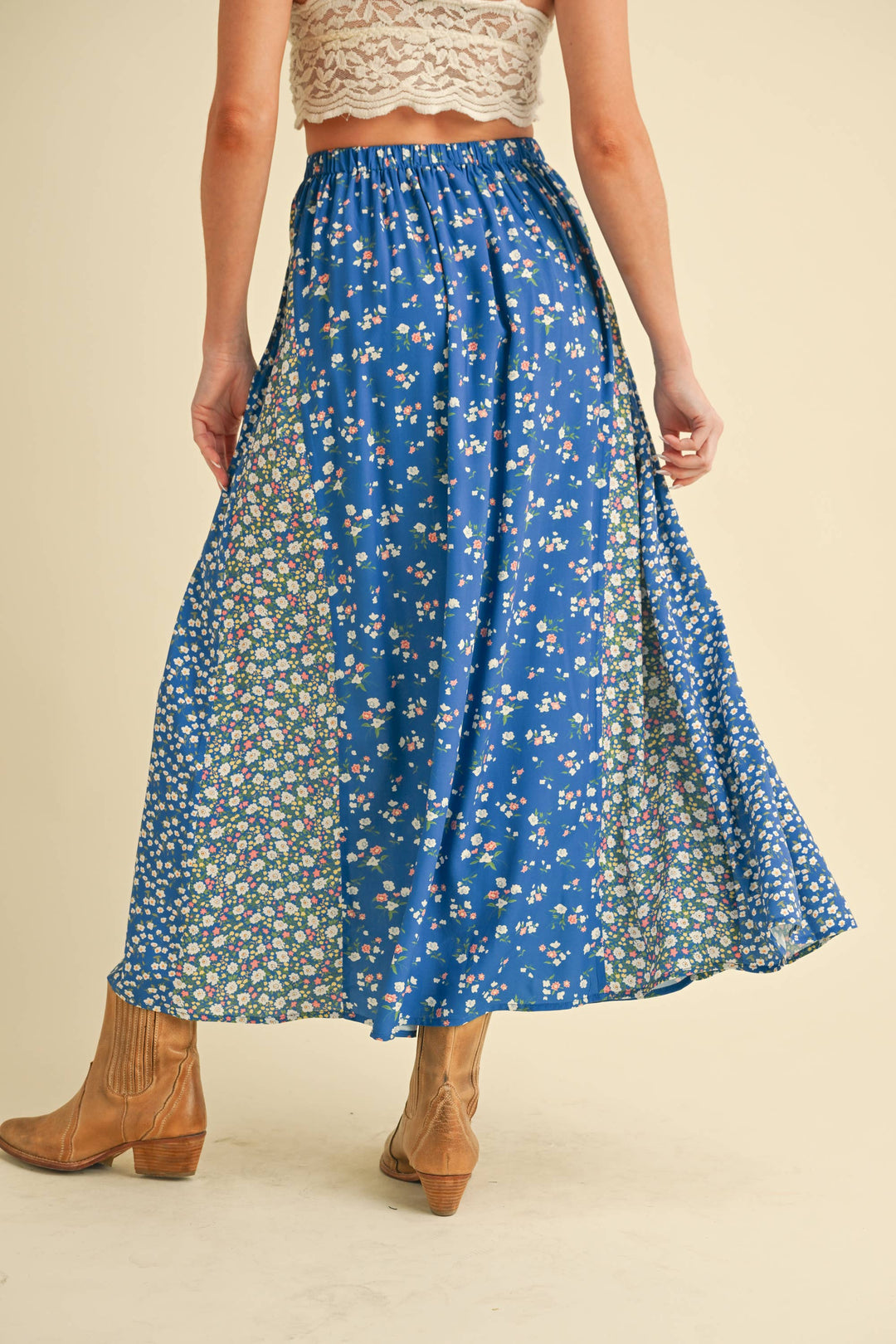 Melanie Skirt: Black Floral