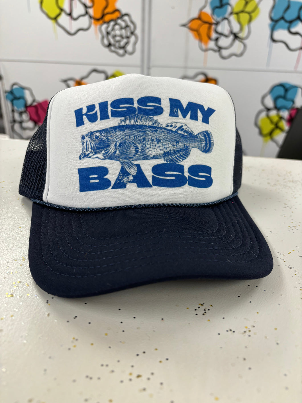 Kiss My Bass Trucker Hat