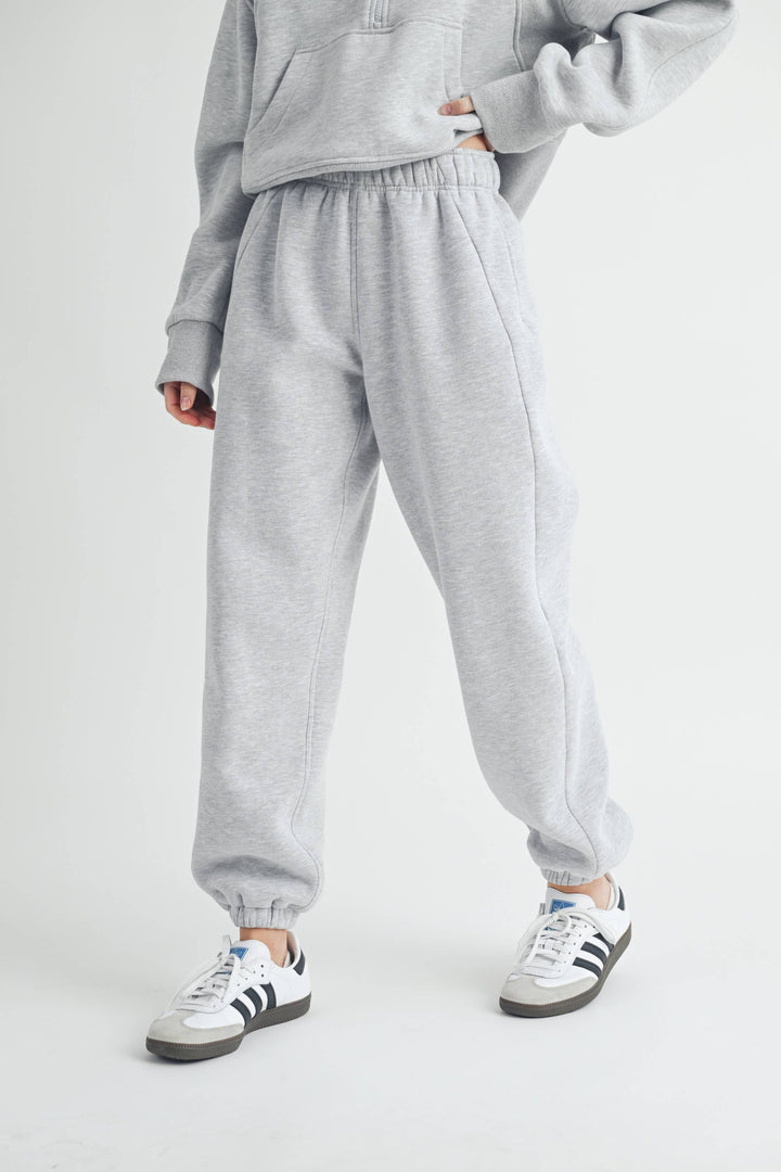 Rani Joggers: Heather Grey