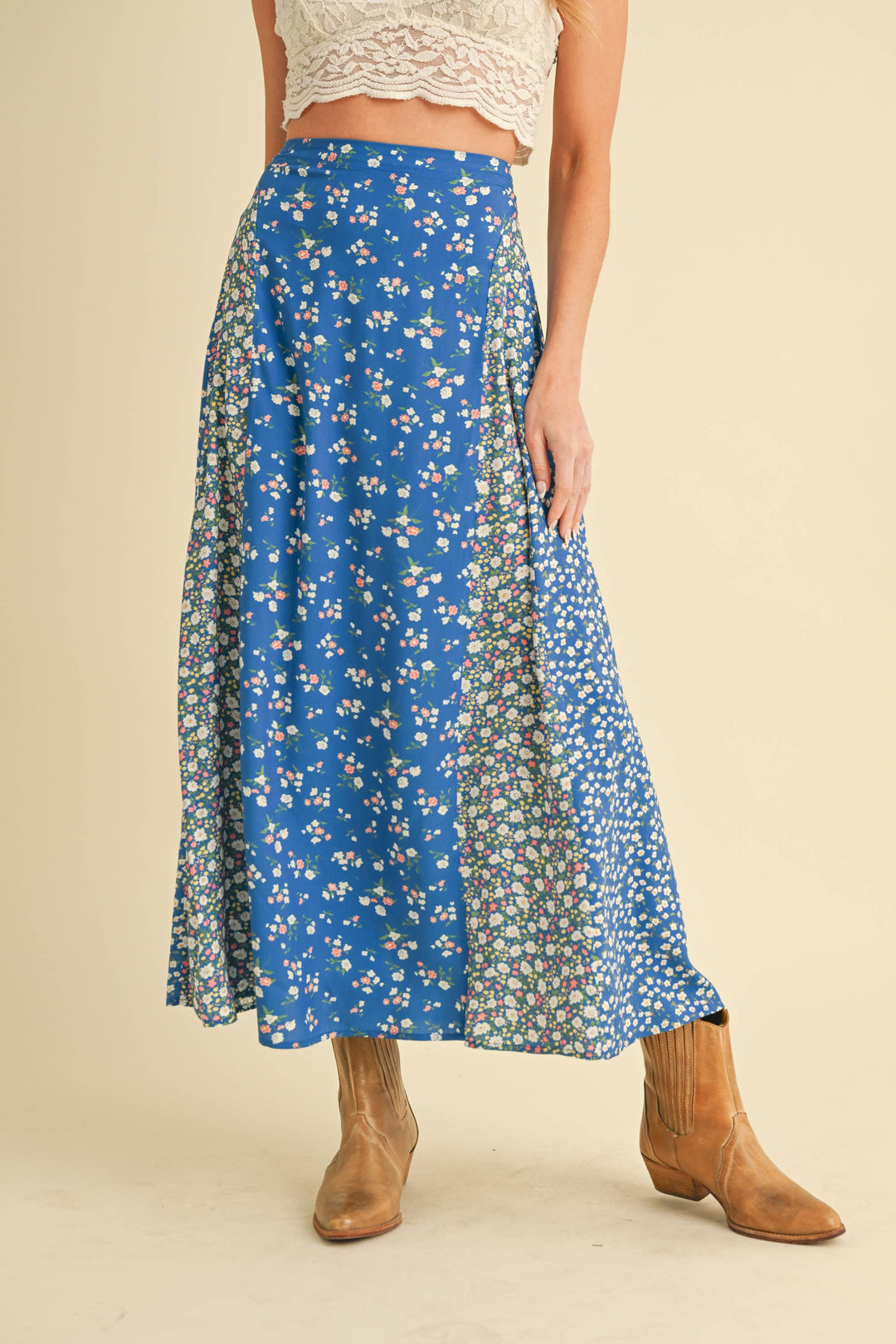 Melanie Skirt: Black Floral