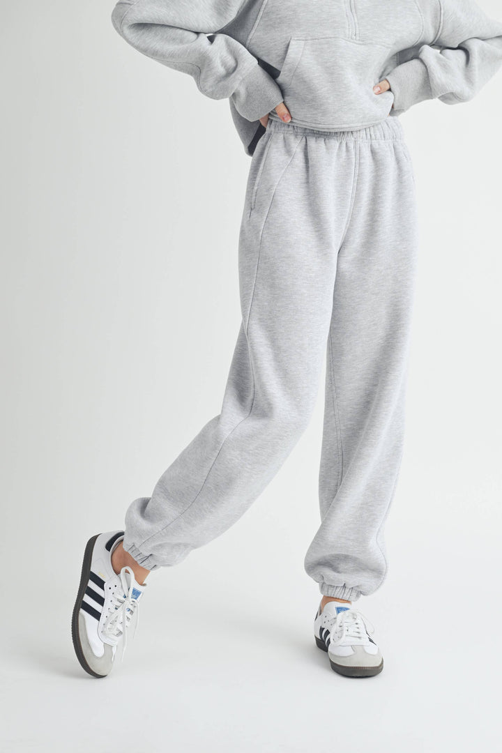 Rani Joggers: Heather Grey