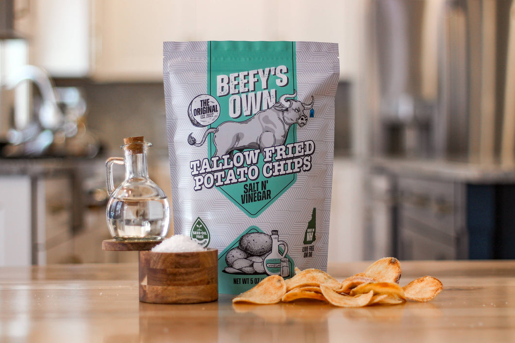 Salt N' Vinegar Tallow Potato Chips