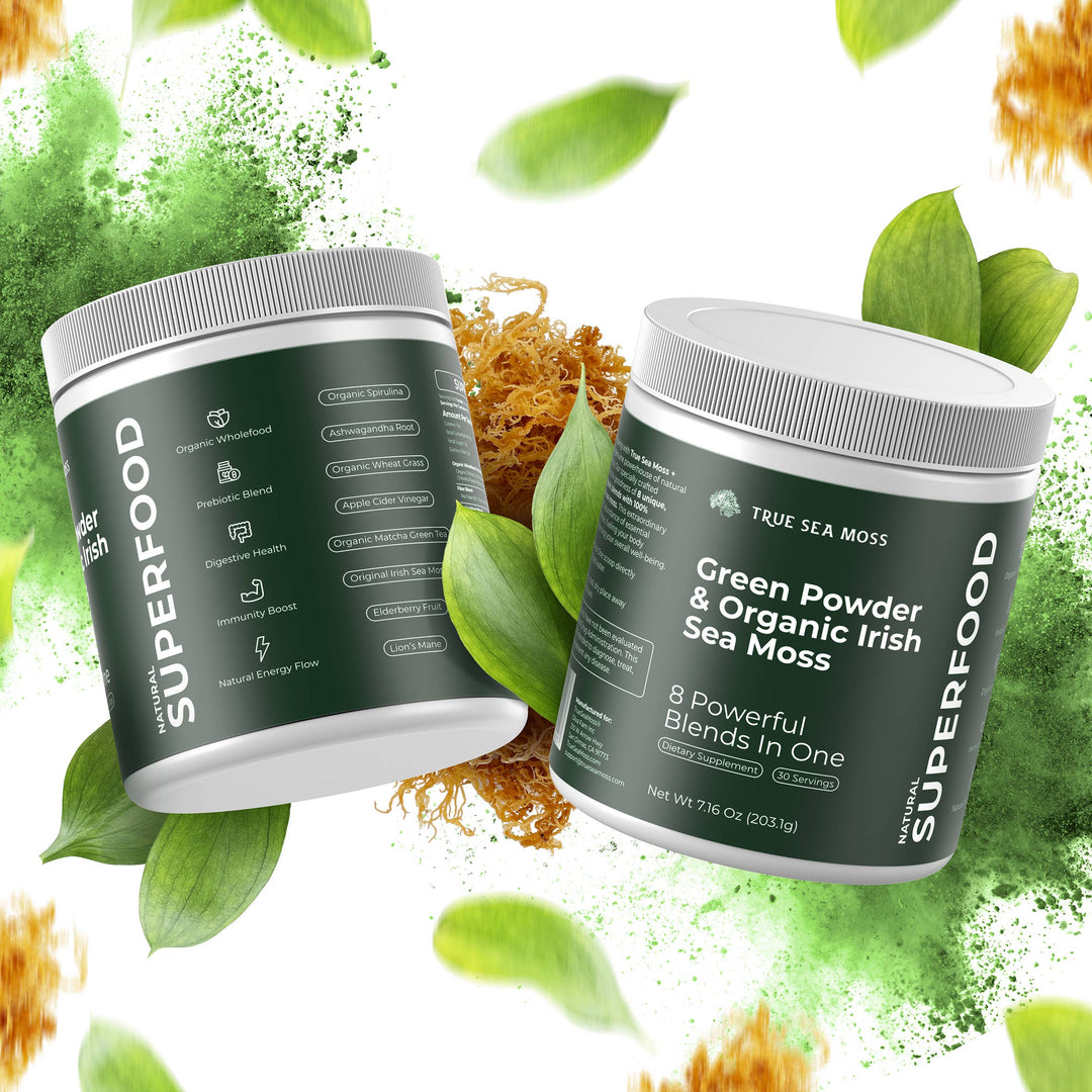Sea Moss Green Superfood Blend with Spirulina, Ashwagandha