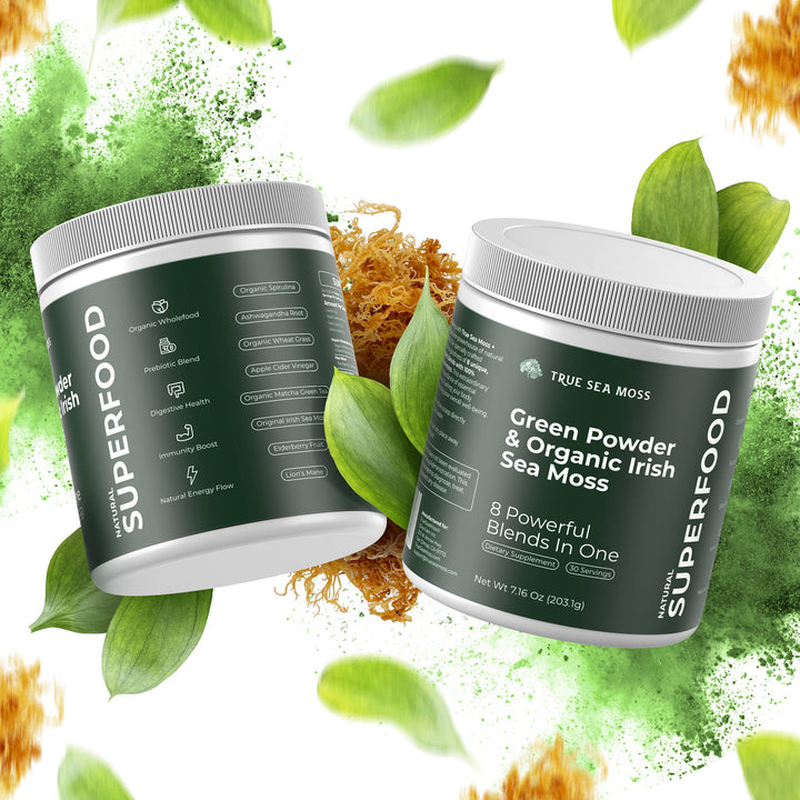 Sea Moss Green Superfood Blend with Spirulina, Ashwagandha