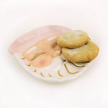 Load image into Gallery viewer, Pink Santa Dessert Plate
