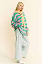 Load image into Gallery viewer, MULTI COLOR STRIPE PULLOVER SWEATER TOP
