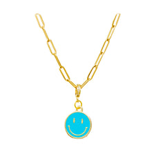 Load image into Gallery viewer, Happy Face Necklace by ZOMI GEMS: Yellow
