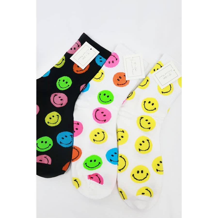 Smiley Socks: Assorted Colors