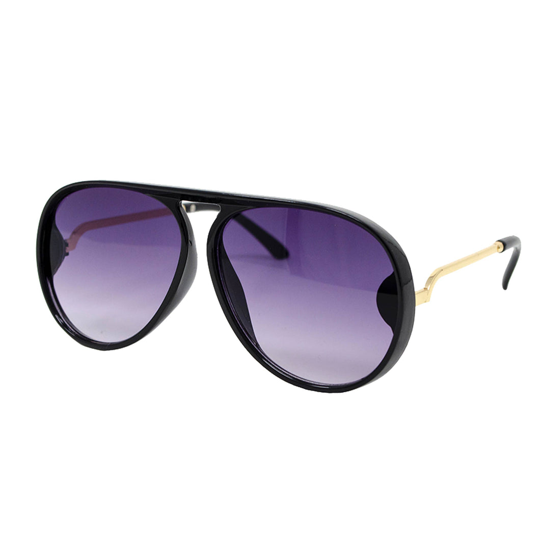 Aviator Teardrop Sunglasses: Black